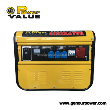 Generador de gasolina eléctrico de 4.5kVA Generador de gasolina 3 fase